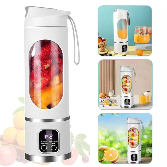 FitEcoLifestyle™ Tragbarer Smoothie-Mixer – Wiederaufladbar & Nachhaltig für unterwegs. 450 ml - FitEcoLifestyle
