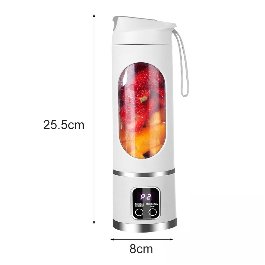 FitEcoLifestyle™ Tragbarer Smoothie-Mixer – Wiederaufladbar & Nachhaltig für unterwegs. 450 ml - FitEcoLifestyle